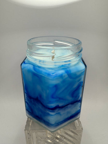 Lumânare parfumată - Marble Albastru Oceanic