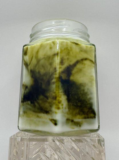 Scented candle - Marble Olive Green