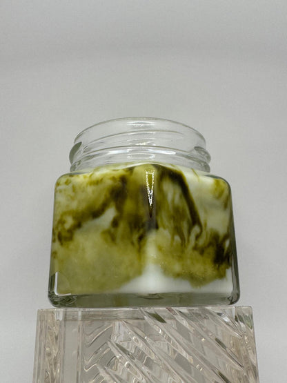 Scented candle - Marble Olive Green